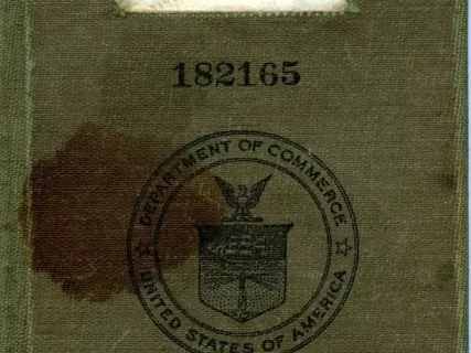 Book, Discharge - United States Department of Commerce Discharge Book No. 182165