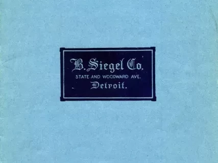 Catalog, Sales - B. Siegel Co.