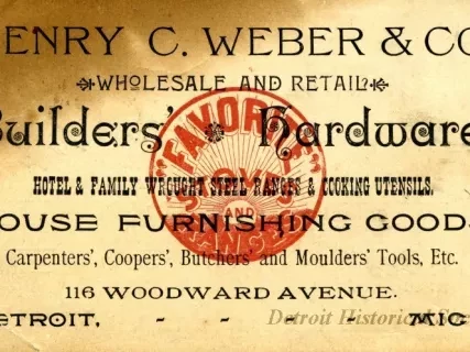 Card, Advertising - Henry C. Weber & Co.