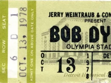 Ticket, Admission - Bob Dylan