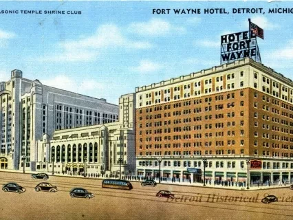 Postcard - Fort Wayne Hotel, Detroit, Michigan