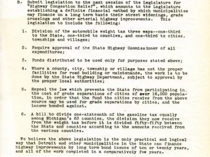 Report - Outline of Policy of Detroit Property Owners' Association