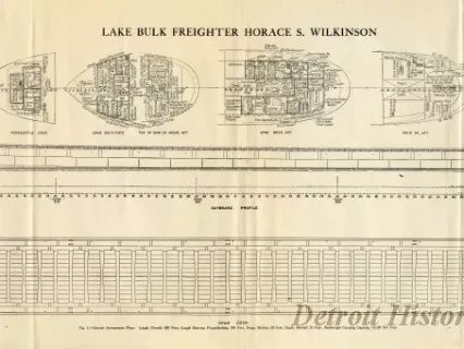 Drawing, Technical - Lake Bulk Freighter Horace S. Wilson