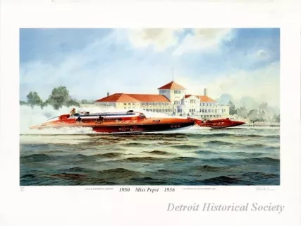 Poster - Miss Pepsi, 1950-1956
Chuck Thompson, Driver; Unlimited Class Hydroplane