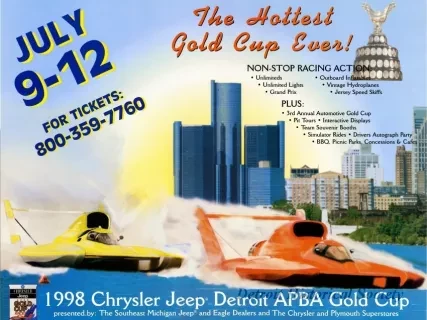 Poster - 1998 Chrysler Jeep Detroit APBA Gold Cup