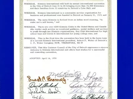 Resolution - Common Council of the City of Detroit 
Resolution