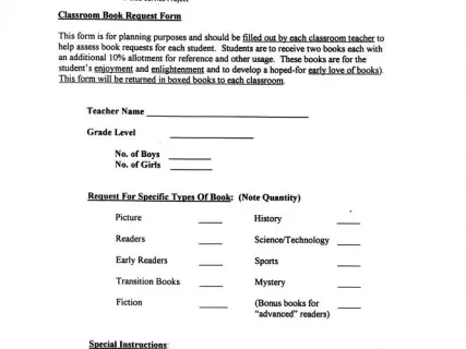 Form, Order - Books for Kids