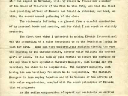 Report - Report of National Organizer
November 11, 1914 to May 8, 1917