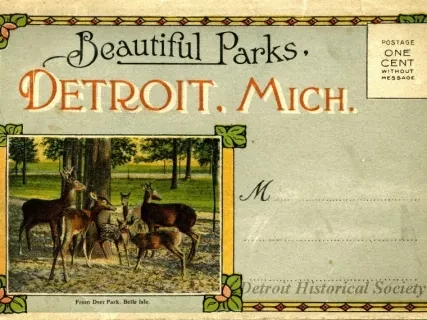 Postcard - Beautiful Parks, Detroit, Mich.