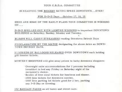 Letter - News Bulletin
Central Business District Association
