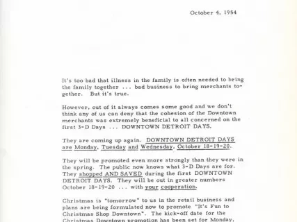 Letter - News Bulletin
Central Business District Association