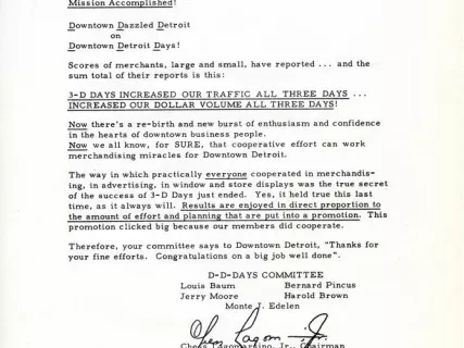 Letter - News Bulletin
Central Business District Association