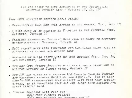 Letter - News Bulletin
Central Business District Association