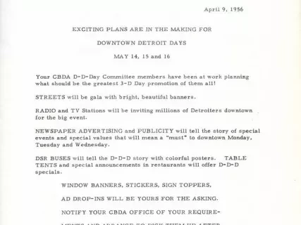 Letter - News Bulletin
Central Business District Association