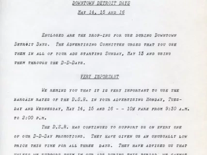 Letter - News Bulletin
Central Business District Association