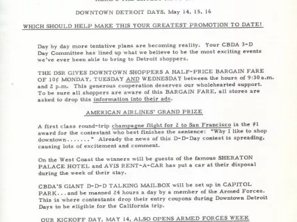 Letter - News Bulletin
Central Business District Association