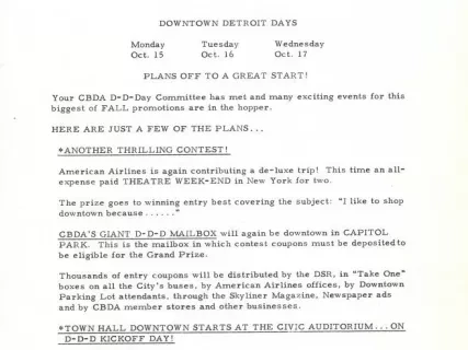 Letter - News Bulletin
Central Business District Association