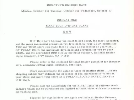 Letter - News Bulletin
Central Business District Association