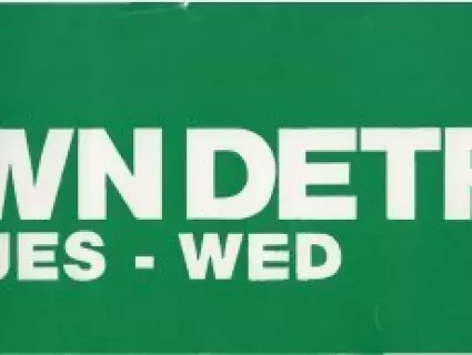 Sign - Winter Downtown Detroit Days