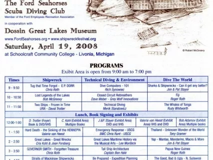 Program - Great Lakes Shipwreck Festival