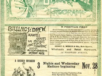 Program, Theater - Detroit Opera House Program