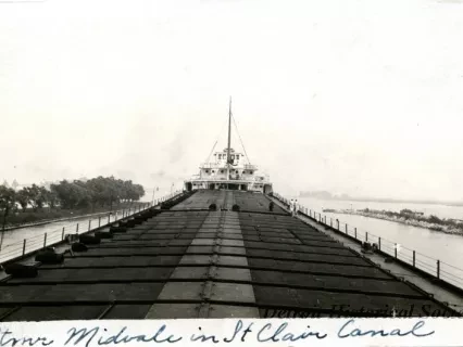 Postcard - Stmr. Midvale in St. Clair Canal
