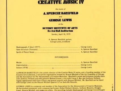 Program - Creative Arts Collective Presents
Creative Music IV