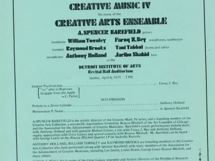 Program - Creative Arts Collective Presents
Creative Music IV