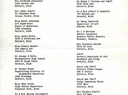 List, Mailing