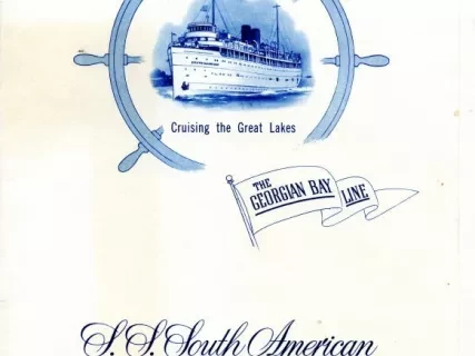 Menu - The Georgian Bay Line 
S.S. South American
Captain's Dinner