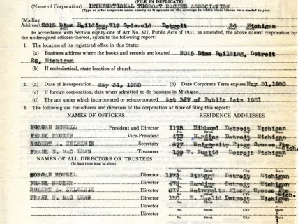 Report, Annual - Michigan Annual Report
Non-Profit Corporations - 1950