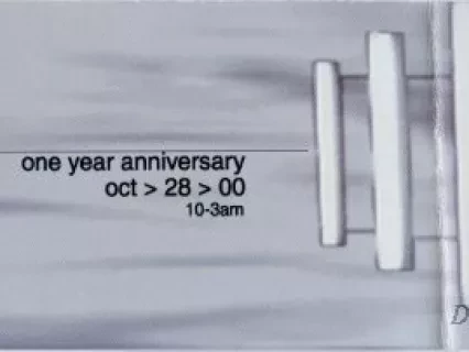 Flier - Element One Year Anniversary Oct > 28 > 00