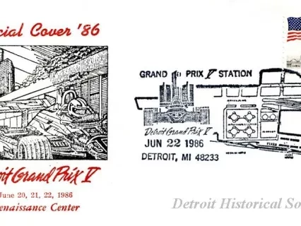 Envelope - Official Cover '86, Detroit Grand Prix V