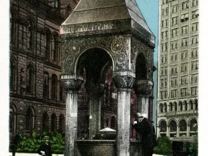 Postcard - Bagley Drinking Fountain, Detr., Mich.