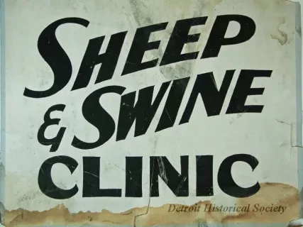 Sign, Informational - Sheep & Swine Clinic