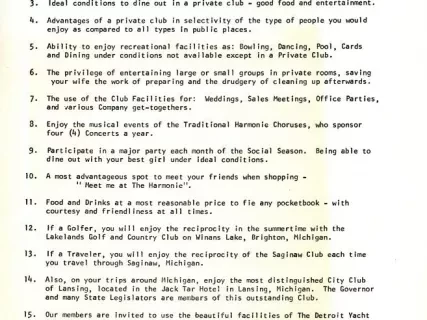 Photocopy - Advantages of Belonging to Harmonie