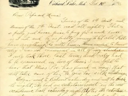 Letter - Michigan Military Academy