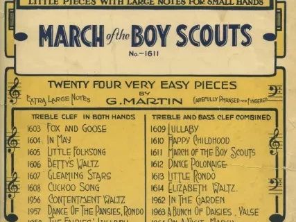 Music, Sheet - March of the Boy Scouts no.-1611