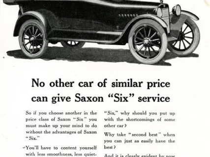 Ad, Magazine - Saxon "Six"
