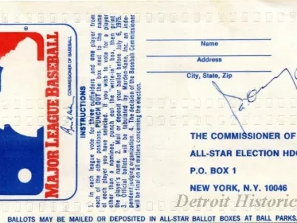 Ballot - Official All-Star Election
Major League Baseball