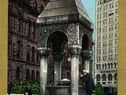 Postcard - Bagley Drinking Fountain, Detroit, Mich.
