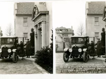 Stereograph - An Exquisite Model Of The Hudson Super-Six - The Seven Passenger Limousine; Price $2925 FOB Detroit, Hudson Motor Car Co, Detroit, USA