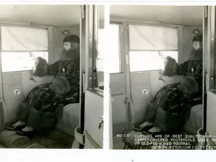 Stereograph - Curtains Are Of Best Quality Silk - Note Carpet-Covered Footstools Used Instead Of Old-Fashioned Footrail, Hudson Motor Car Co, Detroit, USA