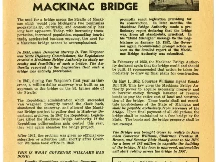 Document - Facts: Michigan Needs the Mackinac Bridge
