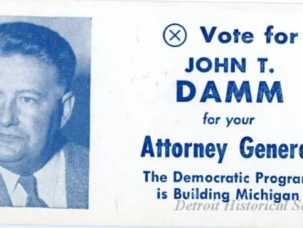 Card, Political - (X) Vote for John T. Damm