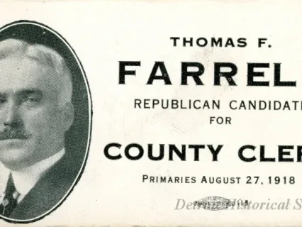 Card, Political - Thomas F. Ferrell
Republican Candidate for 
County Clerk