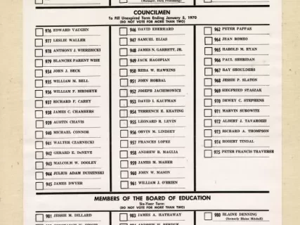 Ballot - City of Detroit Non-Partisan
City Office and Charter Amendment Ballot
Primary and Special Election of August 6, 1968