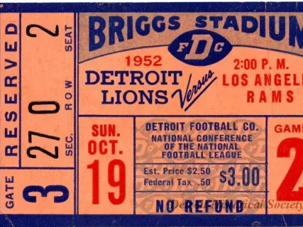 Ticket, Admission - Briggs Stadium