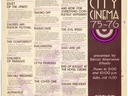Poster - Cass City Cinema, '75-'76
