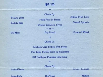 Menu - D&C 
Breakfast